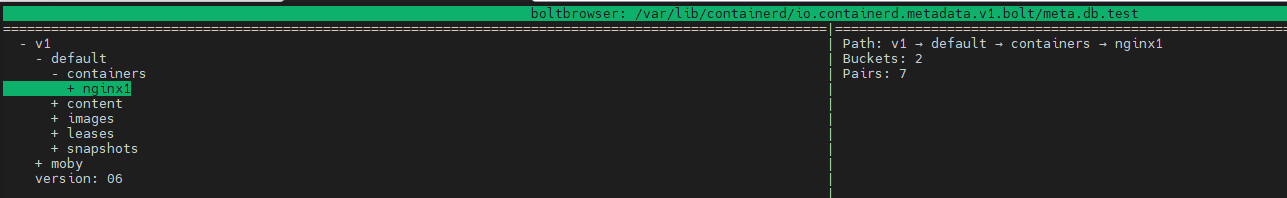 boltDB container